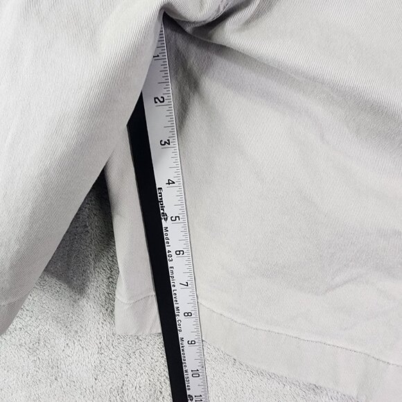 Mens Gray Chaps Stretch Chino Shorts 9" Inseam Cotton Elastane Blend Size 38 - Picture 9 of 10